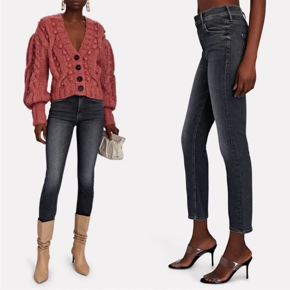 MOTHER Mid Rise Dazzler Ankle Jeans in The Night is Watching Size 27 - Picture 3 of 9